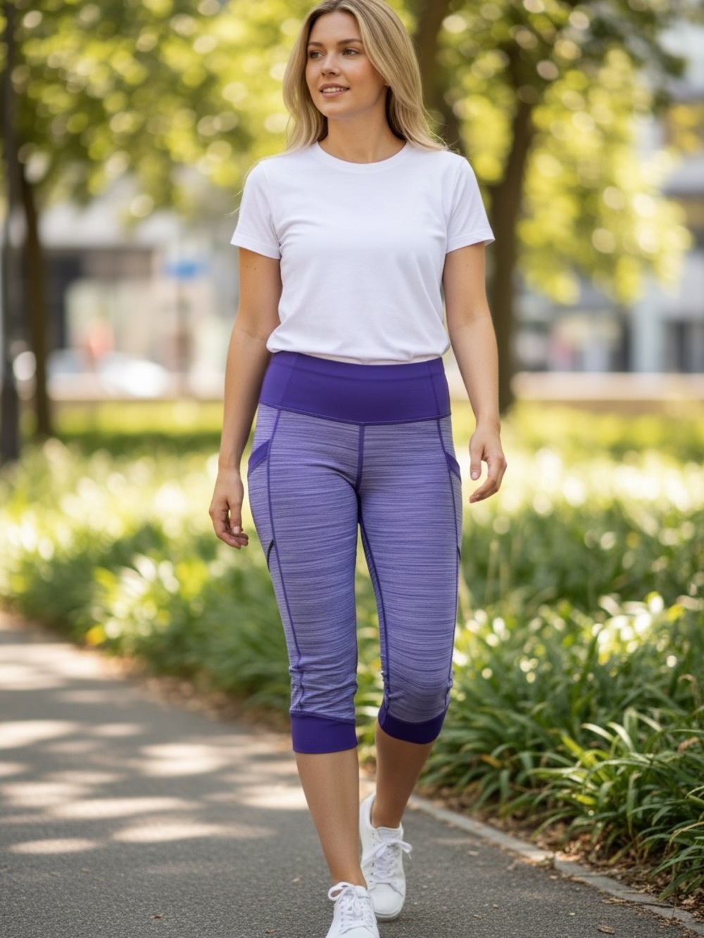 lululemon athletica Two-Tone Purple Capri Leggings